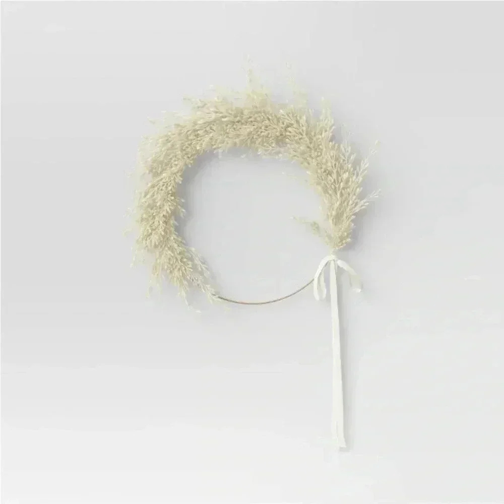 NWT THRESHOLD PAMPAS‎ GRASS RING WREATH
